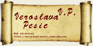Veroslava Pešić vizit kartica